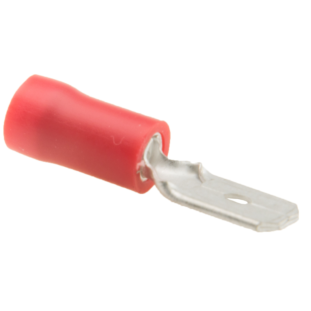 BBAtechniek - Vlaksteker 6.3x0.8mm* rood (50x)