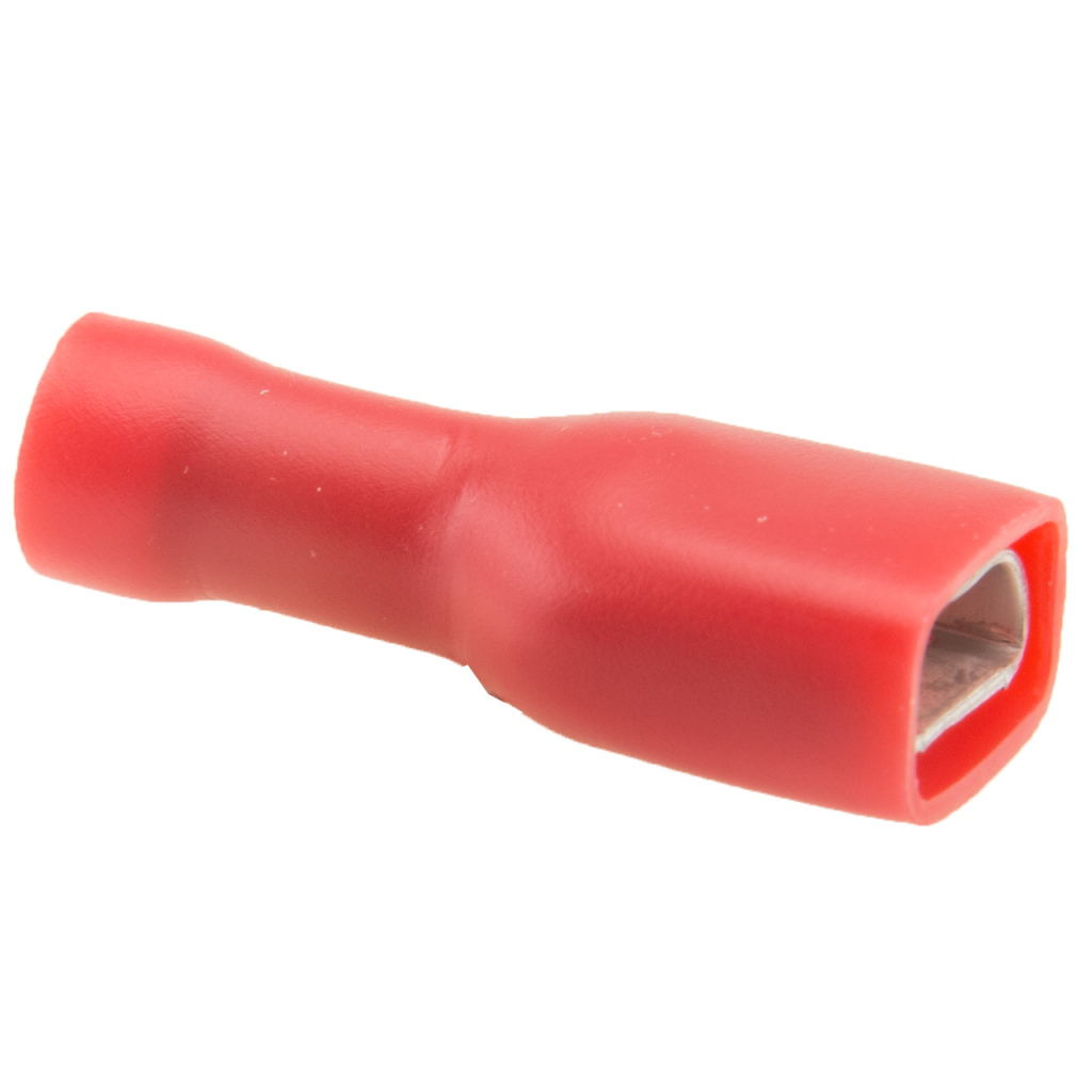 BBAtechniek - Vlakstekerhuls 6.3x0.8mm* rood (50x)