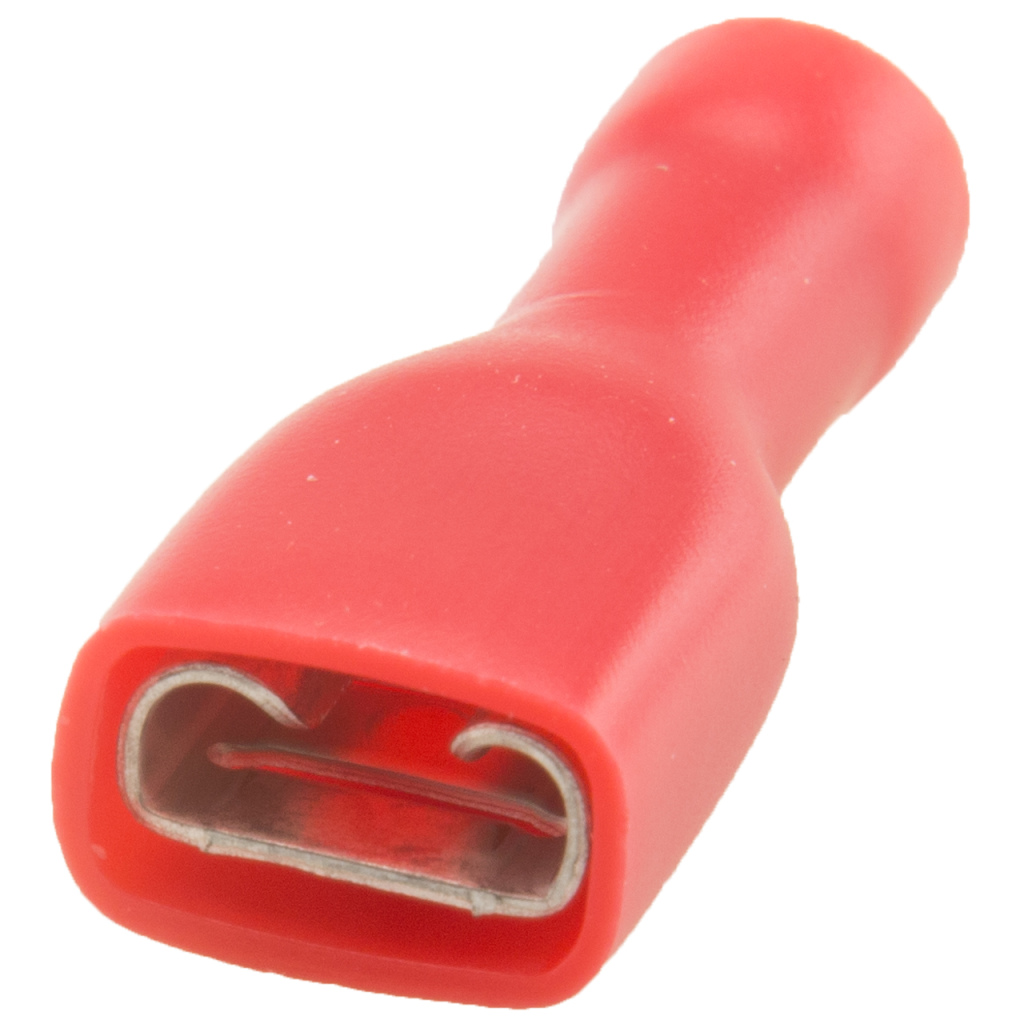 BBAtechniek - Vlakstekerhuls 6.3x0.8mm* rood (50x)