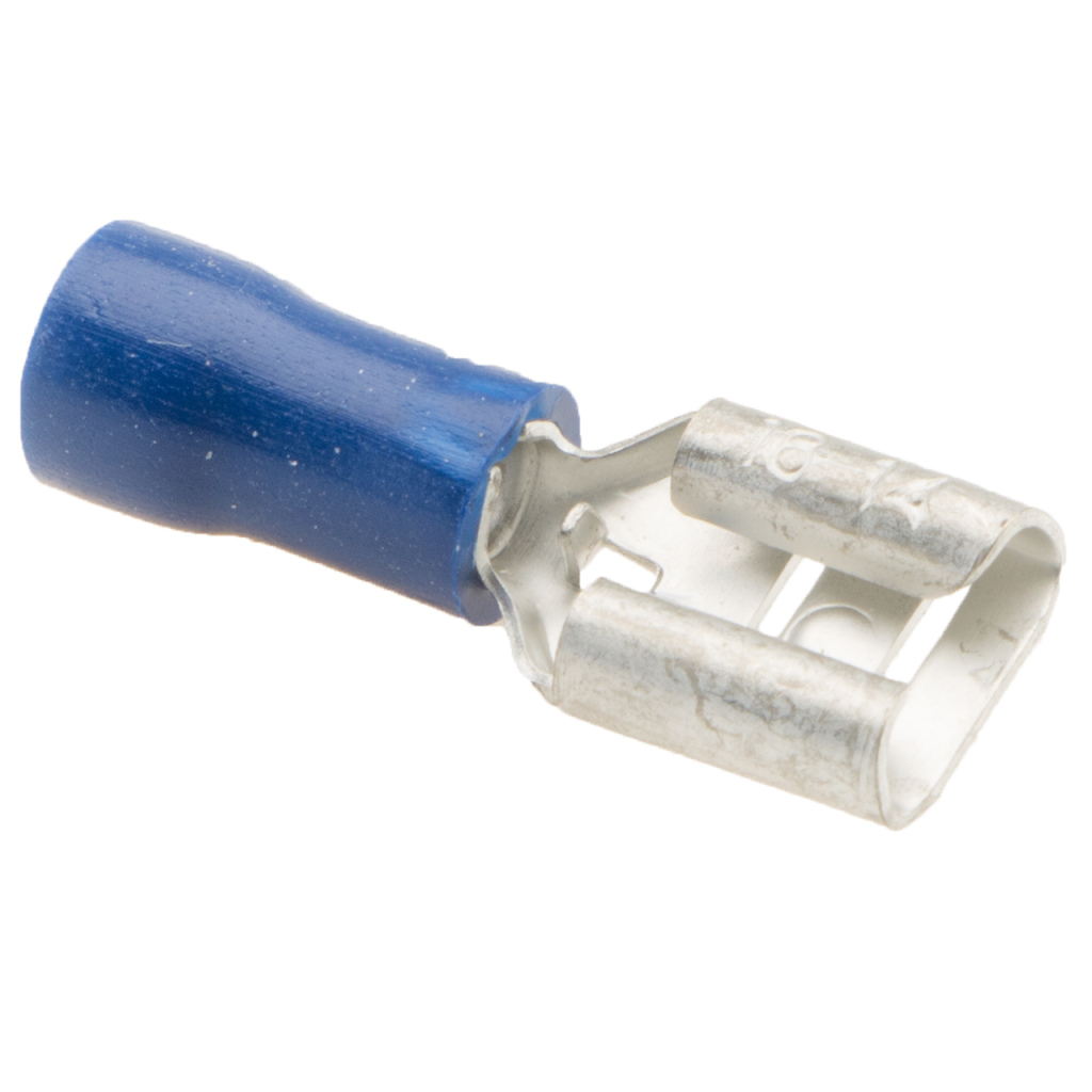 BBAtechniek - Vlakstekerhuls 6.3x0.8mm blauw (50x)