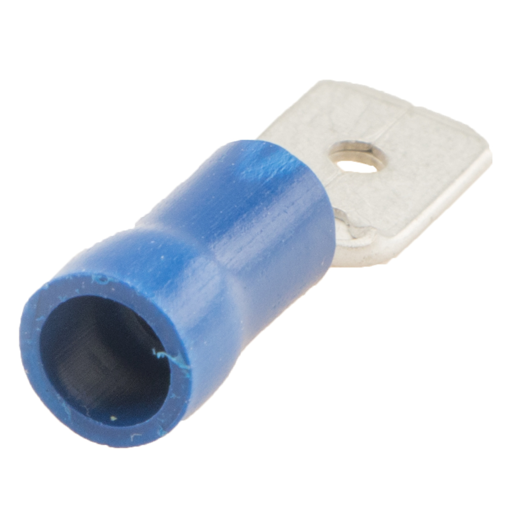 BBAtechniek - Vlaksteker 6.3x0.8mm blauw (50x)