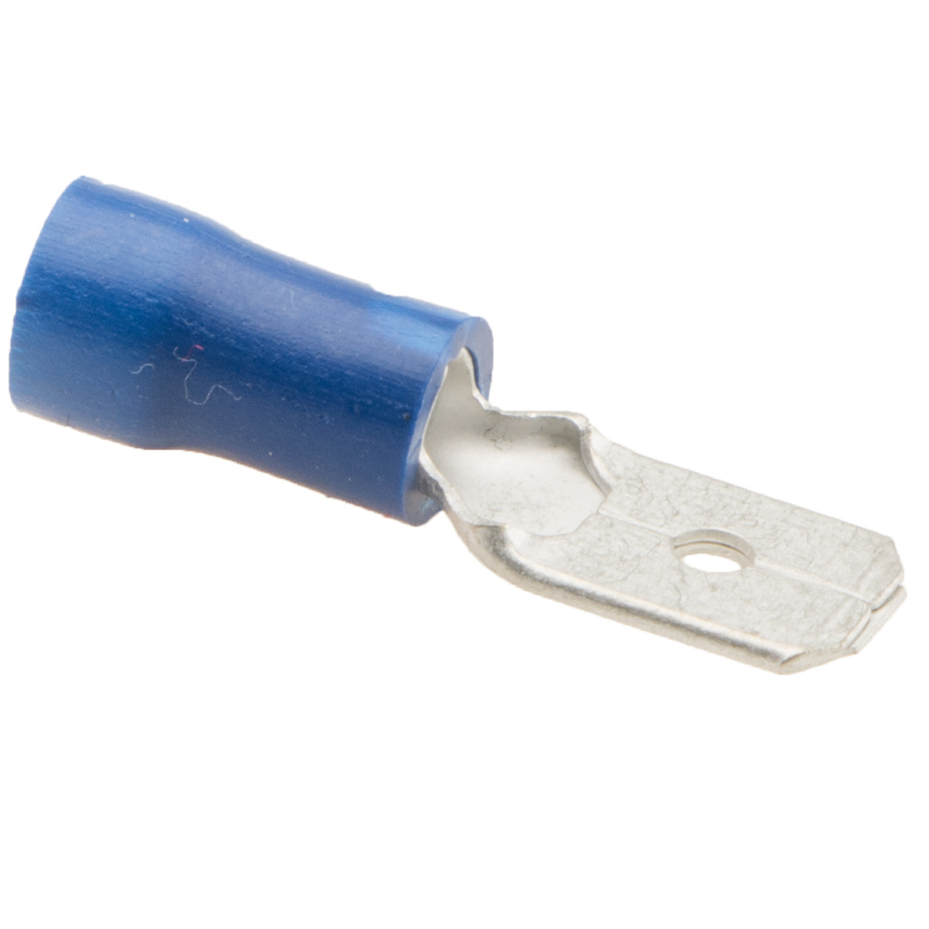 BBAtechniek - Vlaksteker 6.3x0.8mm blauw (50x)