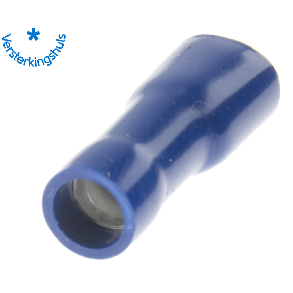 BBAtechniek - Vlakstekerhuls 4.8x0.8mm* blauw (1000x)