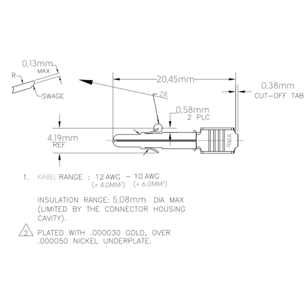 BBAtechniek - Kabelschoen male Mate-N-Lock 0.5-2.5mm2 (100x)