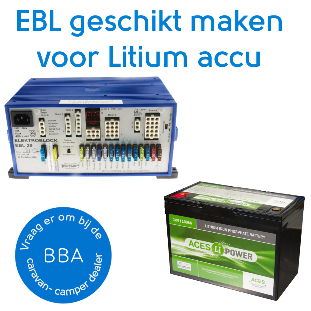 BBAtechniek - EBL geschikt maken voor Lithium accu (1x) 