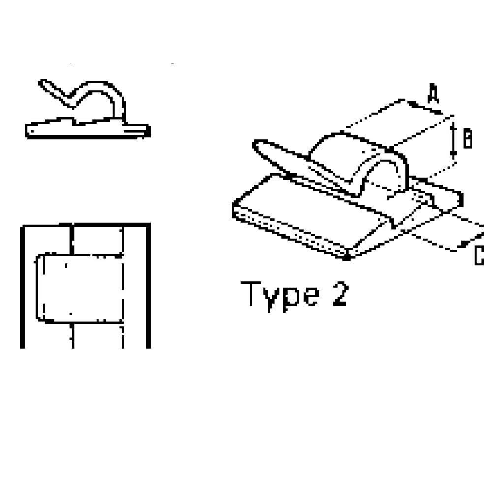 BBAtechniek - Kabelhouder 3M zelfklevend 8x12.5x8mm (100x)