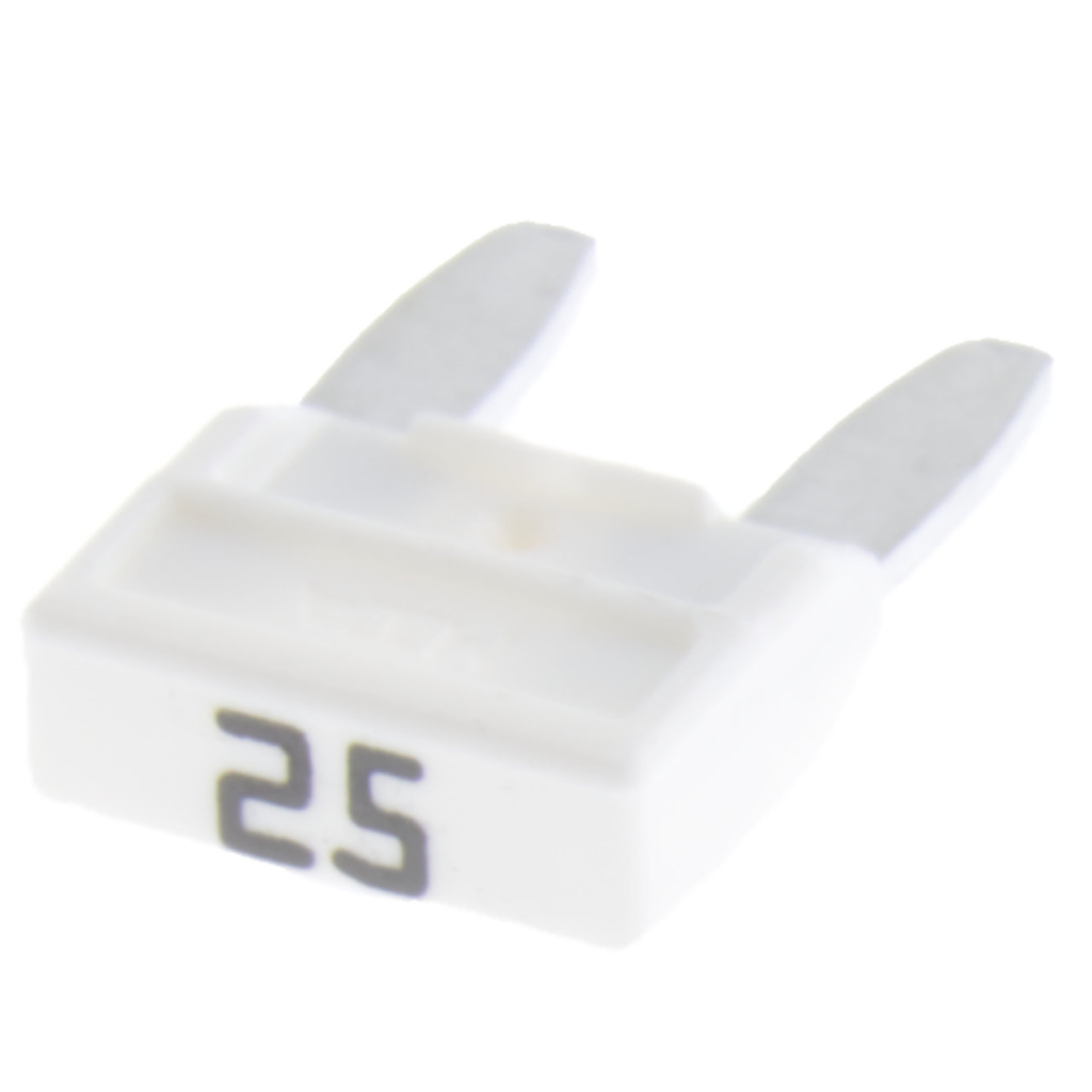 BBAtechniek - Mini steekzekering 25A wit (50x)