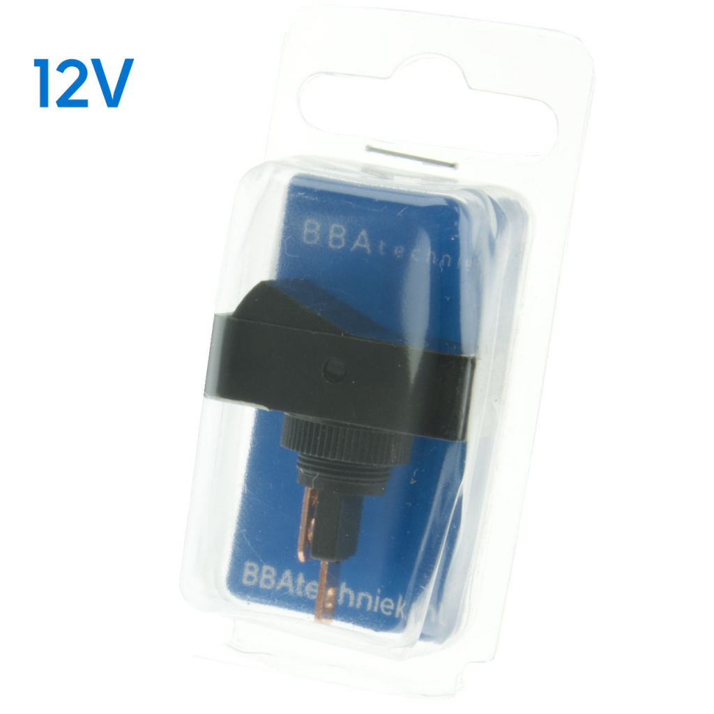 BBAtechniek - 12V 16A 2-polig On-Off schakelaar zwart (1x)  