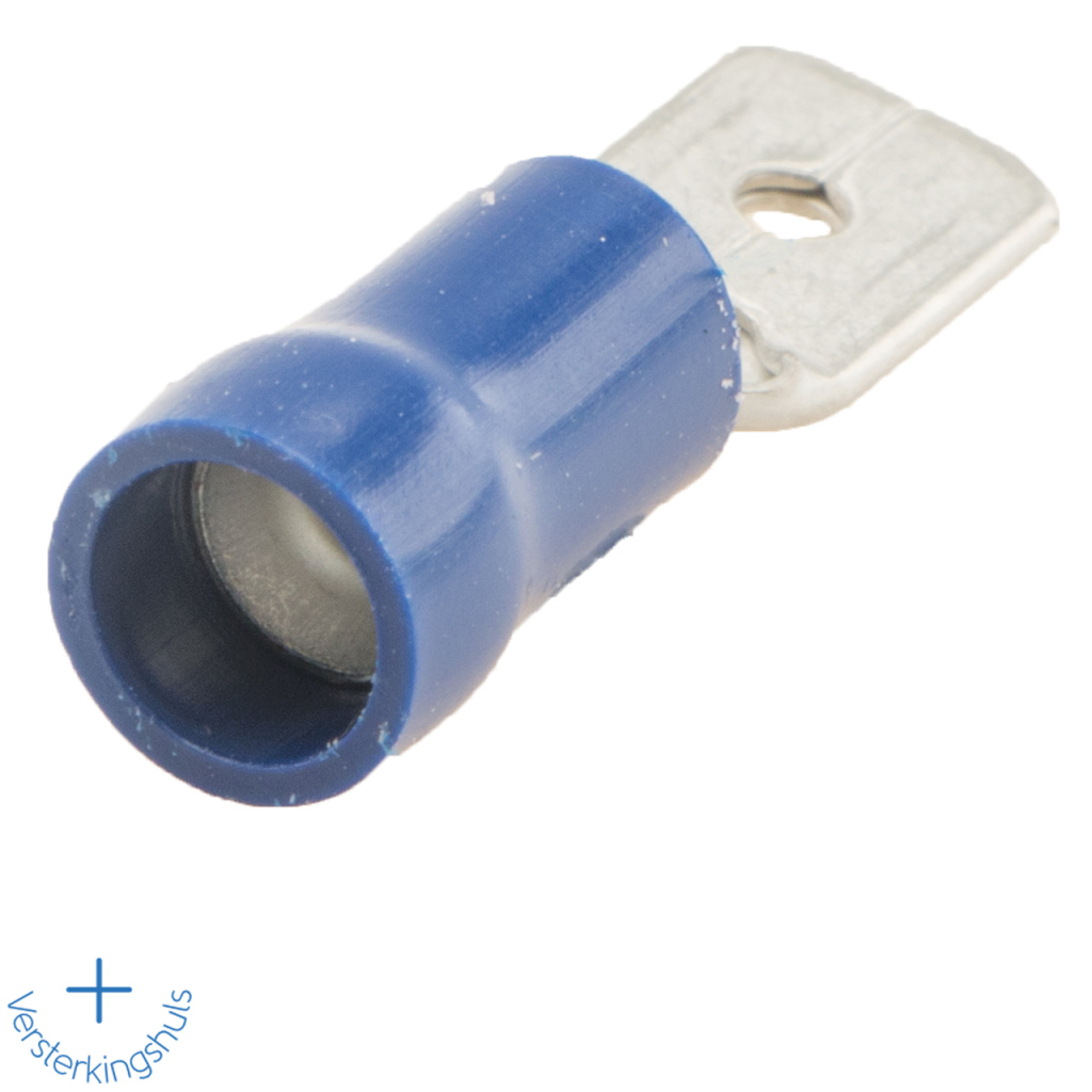 BBAtechniek - Vlaksteker 6.3mm* blauw (10x)