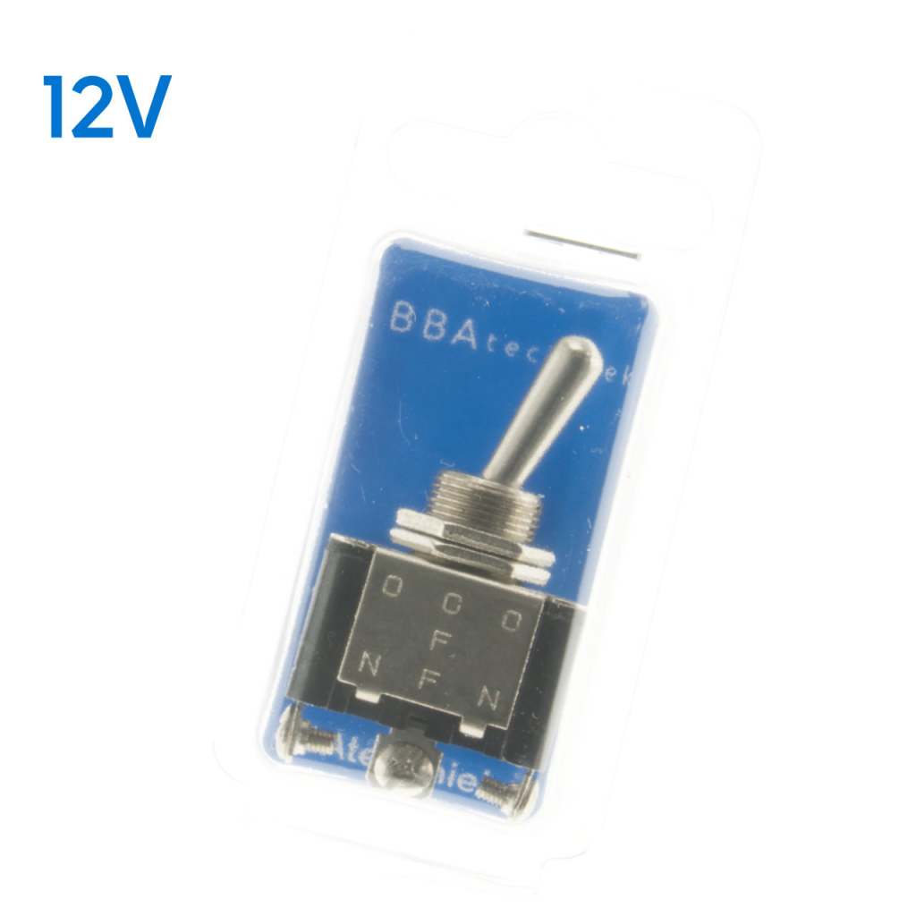 BBAtechniek - 12V 25A On-Off-On schakelaar heavy duty (1x)