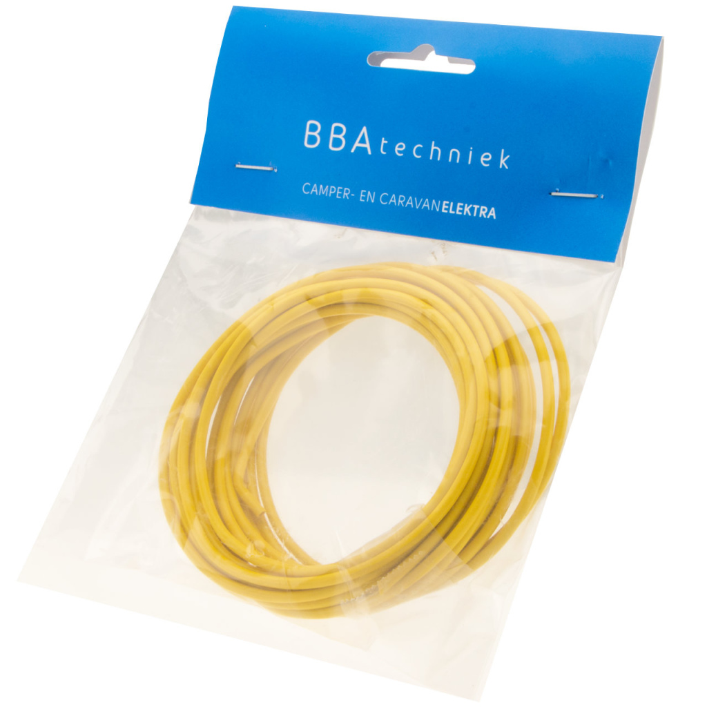 BBAtechniek - Kabel 2.5mm2 geel (5m)