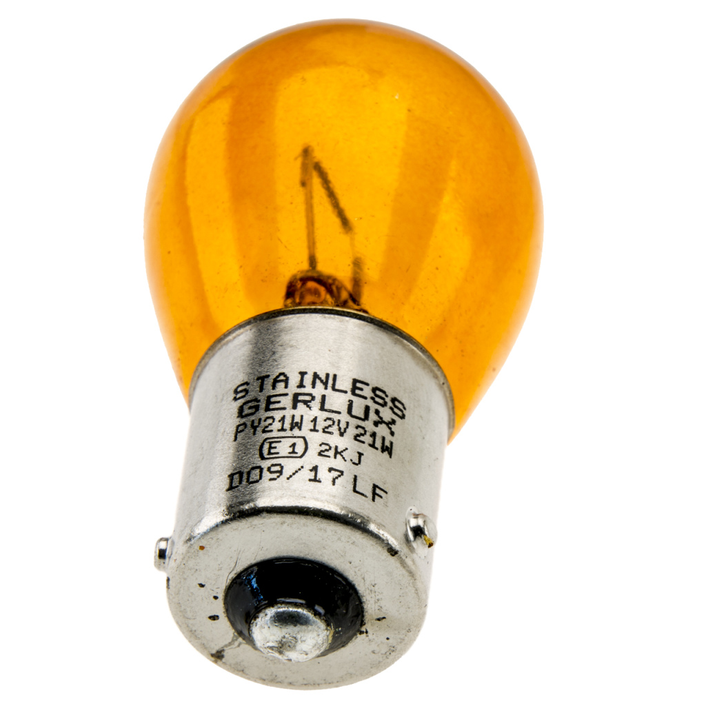 BBAtechniek - BAU15S 12V 21W BS581 lamp oranje (2x)
