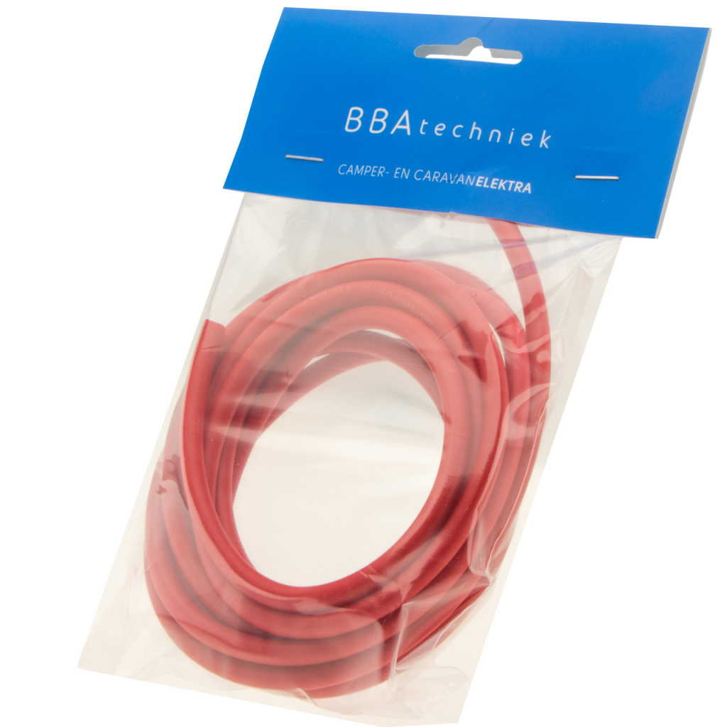 BBAtechniek - 10.0mm2 kabel flexibel rood (3m)