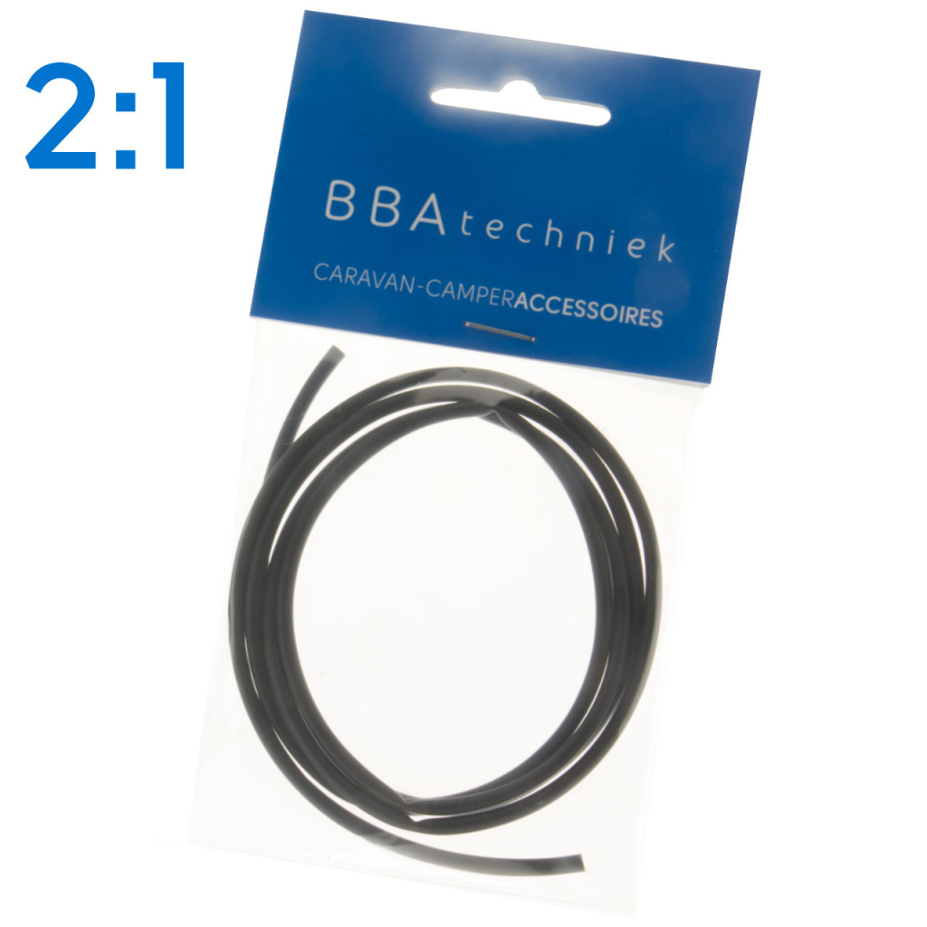 BBAtechniek - Krimpkous 2.4-1.2mm zwart 2:1 (1m)