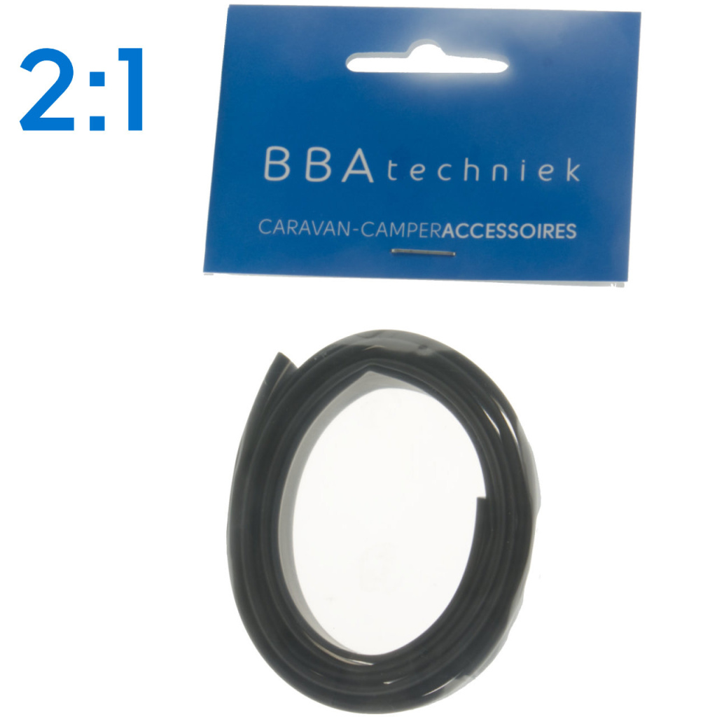 BBAtechniek - Krimpkous 12.7-6.4mm zwart 2:1 (1m)