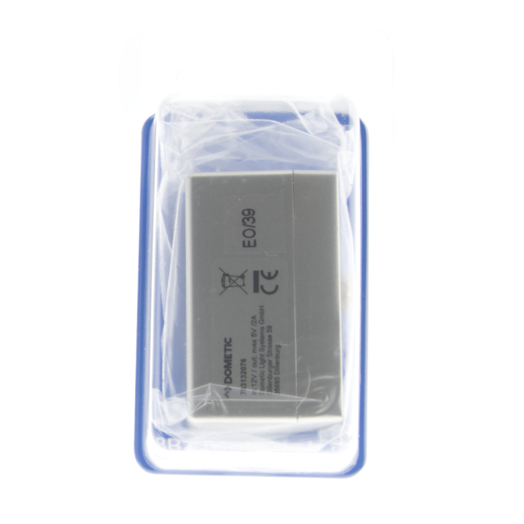 BBAtechniek - USB A-1x 5V 2A Dometic rail mat zilver (1x)