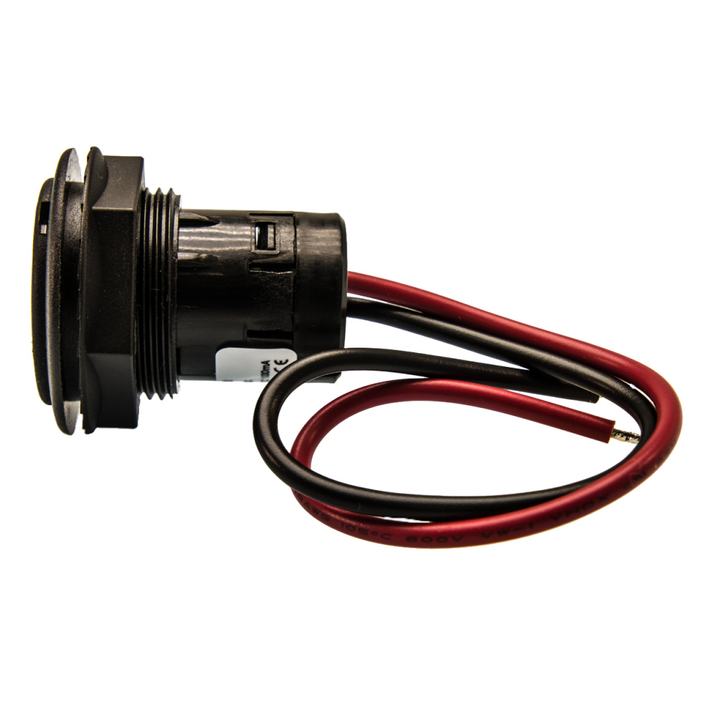 BBAtechniek - USB A-1x 5VDC 1A inbouw zwart (1x)