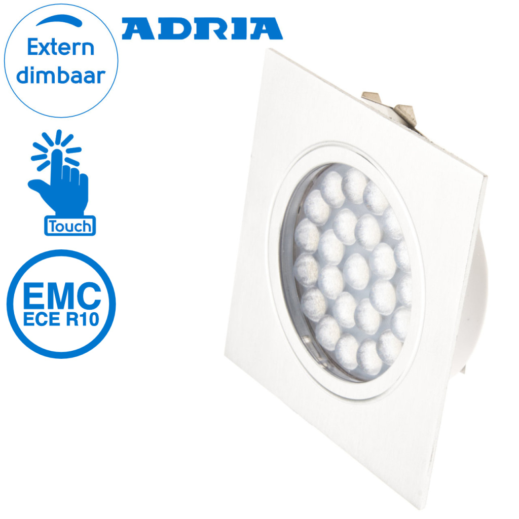 BBAtechniek - Adria A LED inbouwspot 12V 1.6W touch switch (1x)