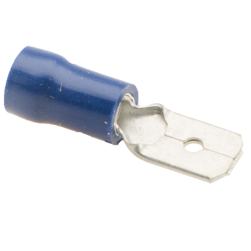 BBAtechniek - Vlaksteker 6.3x0.8mm* blauw (1000x)
