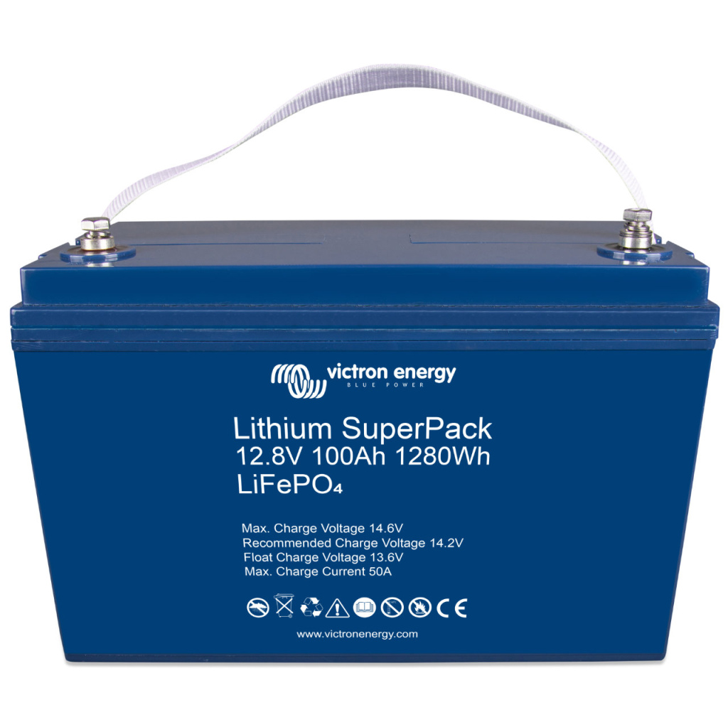 BBAtechniek - Victron Lithium Accu SuperPack 12.8V 100Ah M8 (1x)