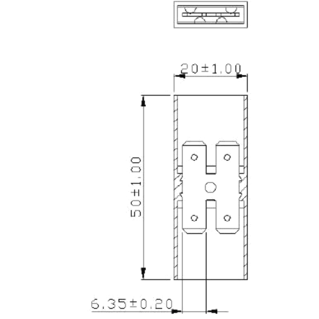BBAtechniek - Doorverbindconnector 2/2-polig 6.3x0.8mm (25x)