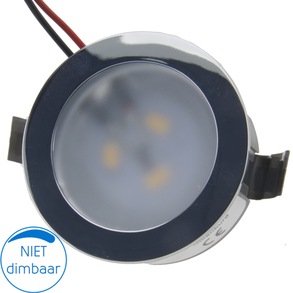 BBAtechniek - Dometic LED inbouwspot chroom 12V 1.5W (1x)