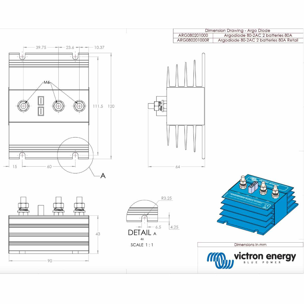 BBAtechniek - Victron Argodiode  80-2SC 2 80A (1x)
