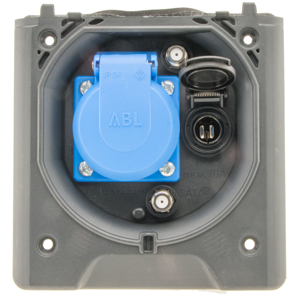 BBAtechniek - Voortent aansluiting CEE 230V  / TV / 12V (1x)