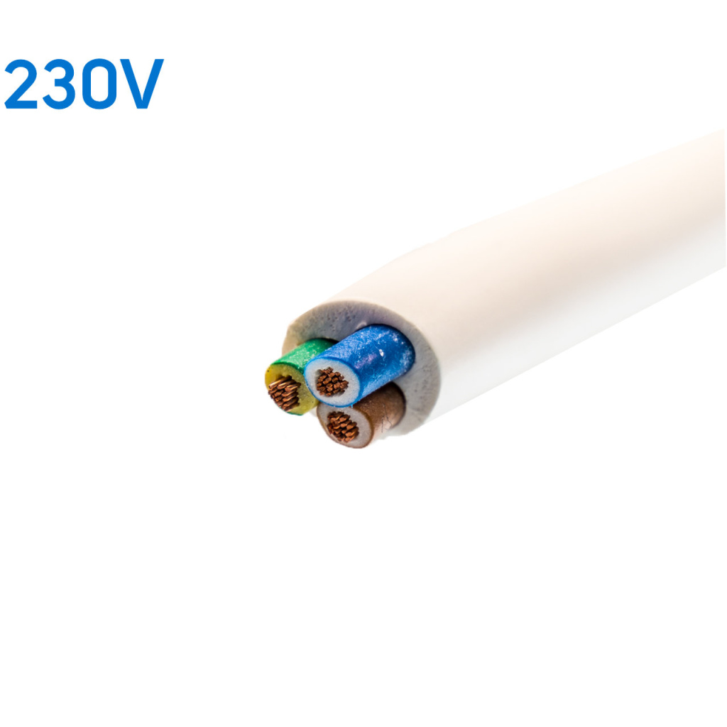BBAtechniek - VMVL kabel 3-aderig 3x1.5mm2 wit (100m)