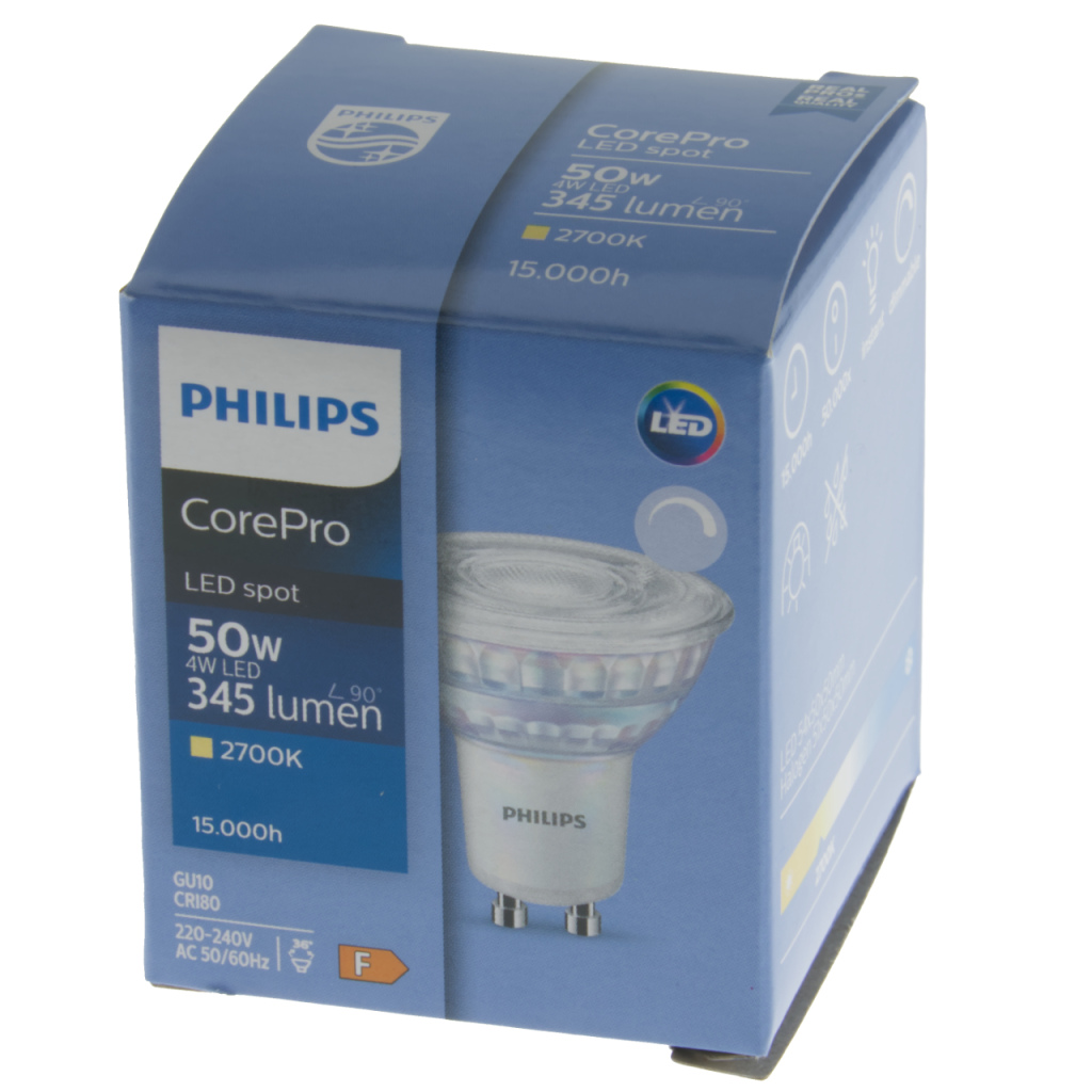 BBAtechniek - Philips CorePro 4W LED Gu10 extern dimbaar (1x)