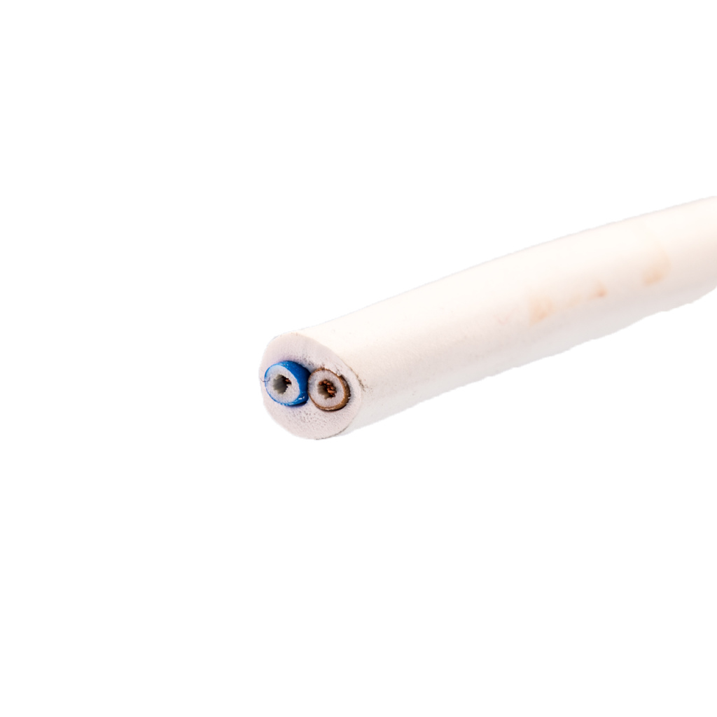 BBAtechniek - VMVL kabel 2-aderig 2x1.0mm2 wit (2.5m)