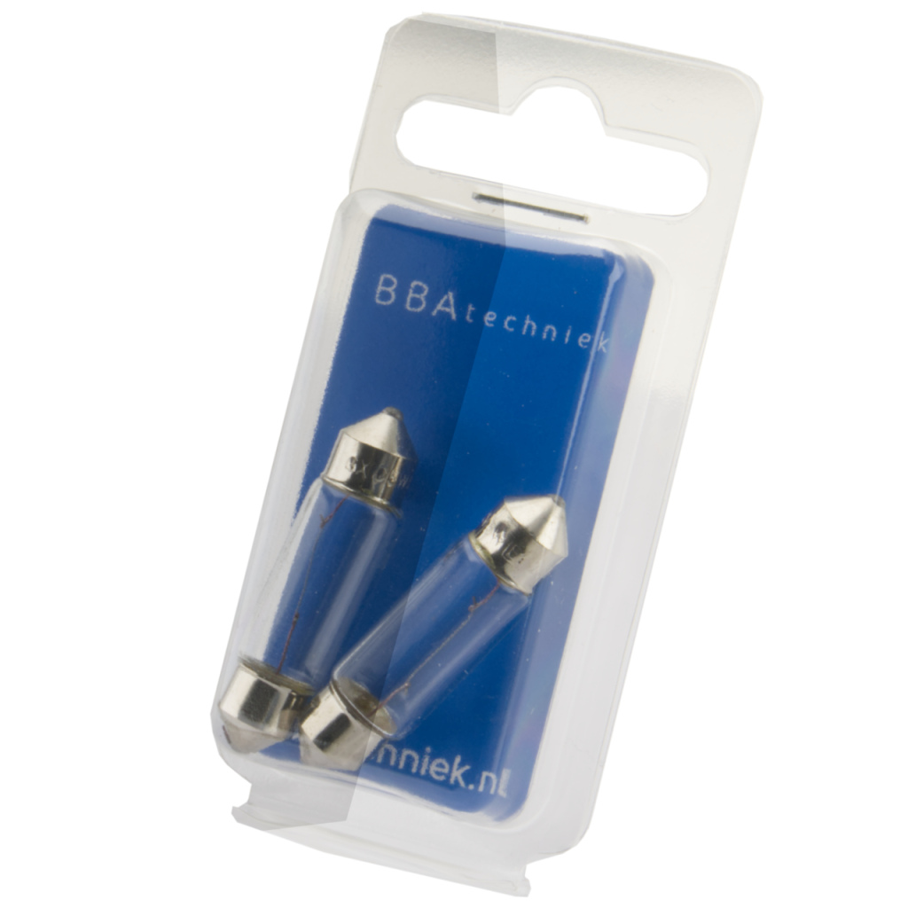 BBAtechniek - 12V 5W BS239 buislamp SV8.5-8 helder (2x)