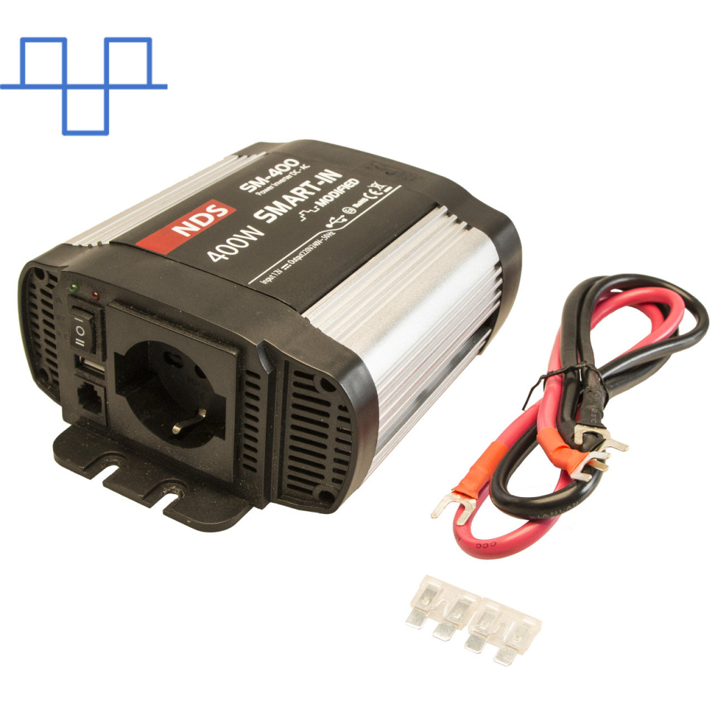 BBAtechniek - NDS SM-400 inverter 12V 400W USB-uitgang (1x)