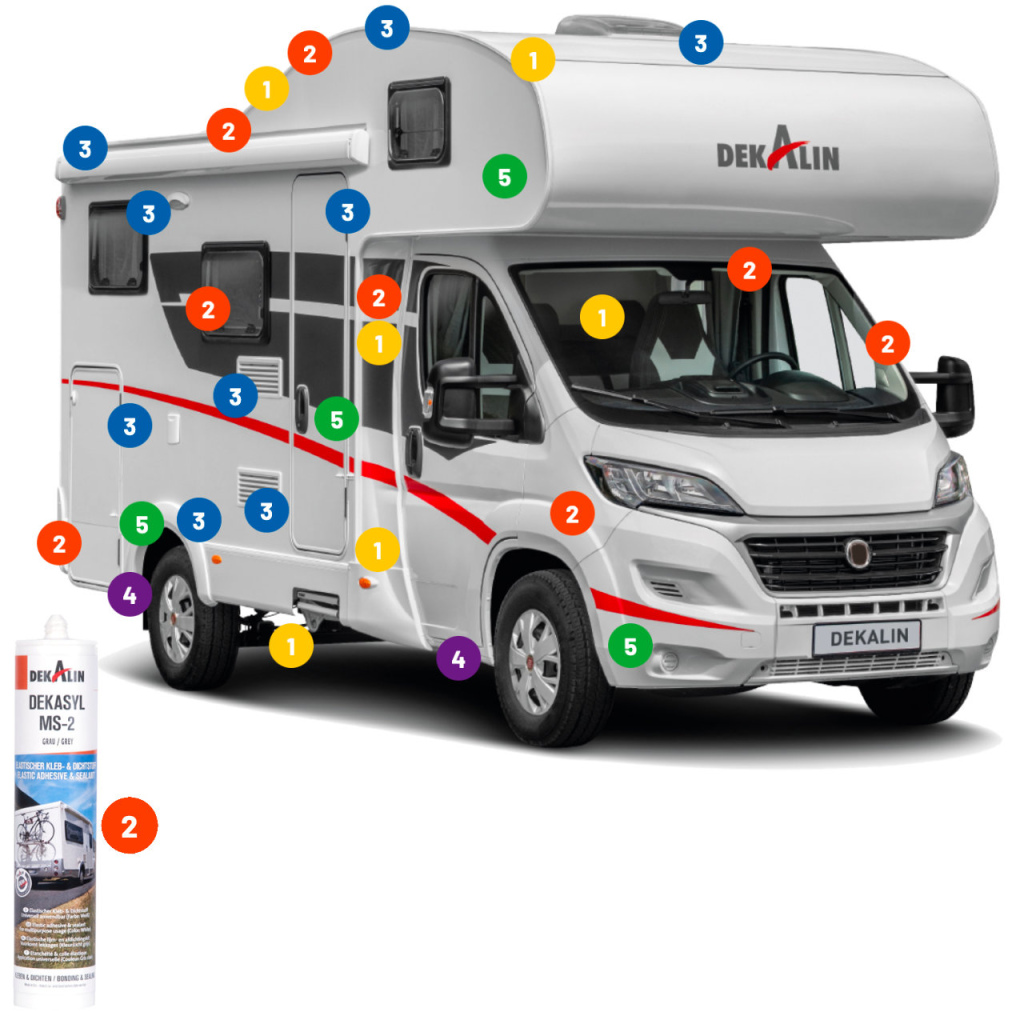 BBAtechniek - Dekalin Dekasyl MS-2 koker wit  290ml (12 x) 