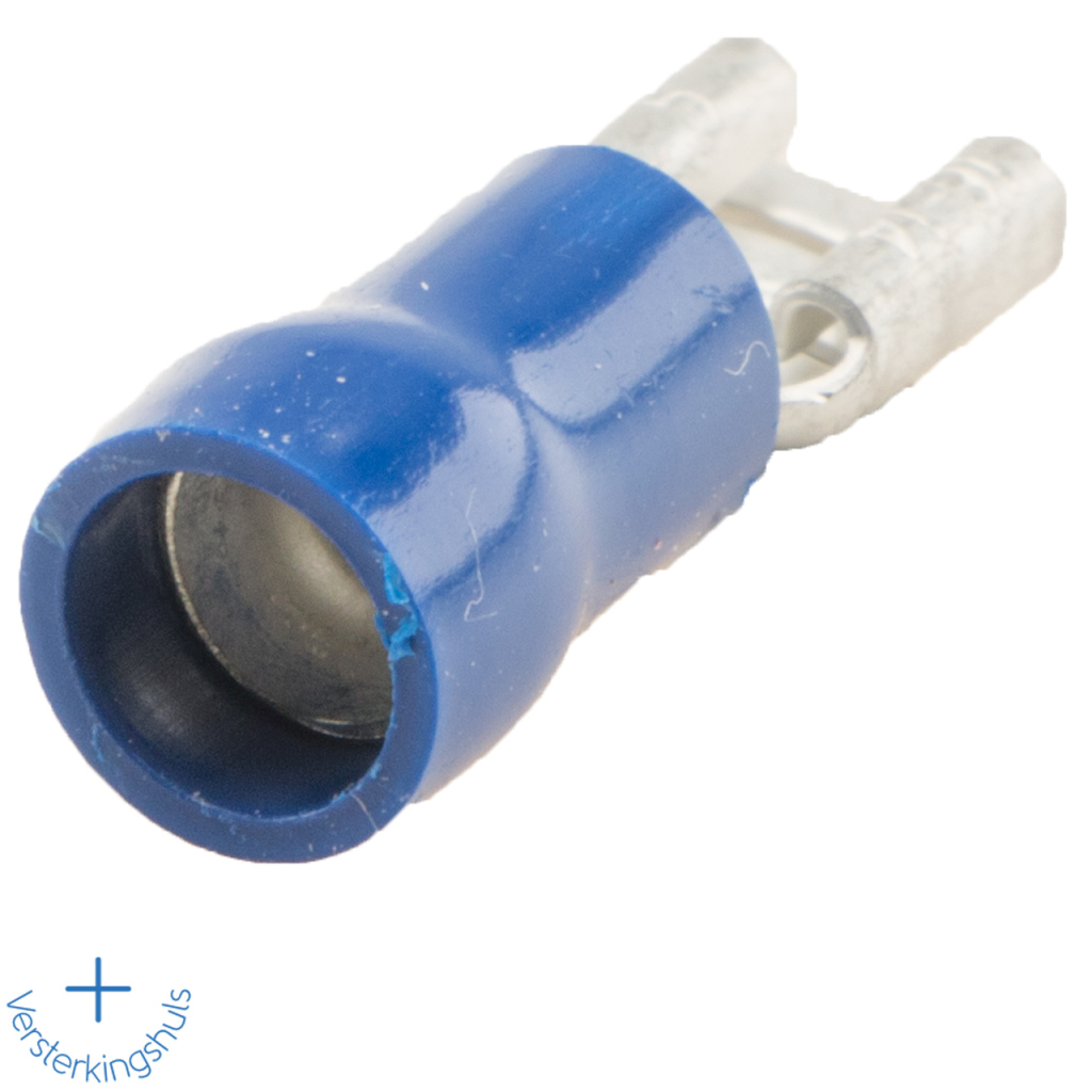 BBAtechniek - Vlakstekerhuls 4.8x0.5mm* blauw (10x)