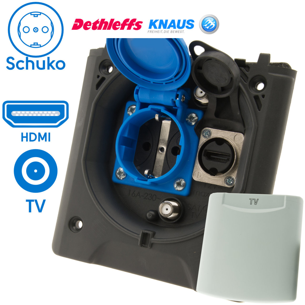 BBAtechniek - Voortent aansluiting CEE 230V  / TV / HDMI (1x)