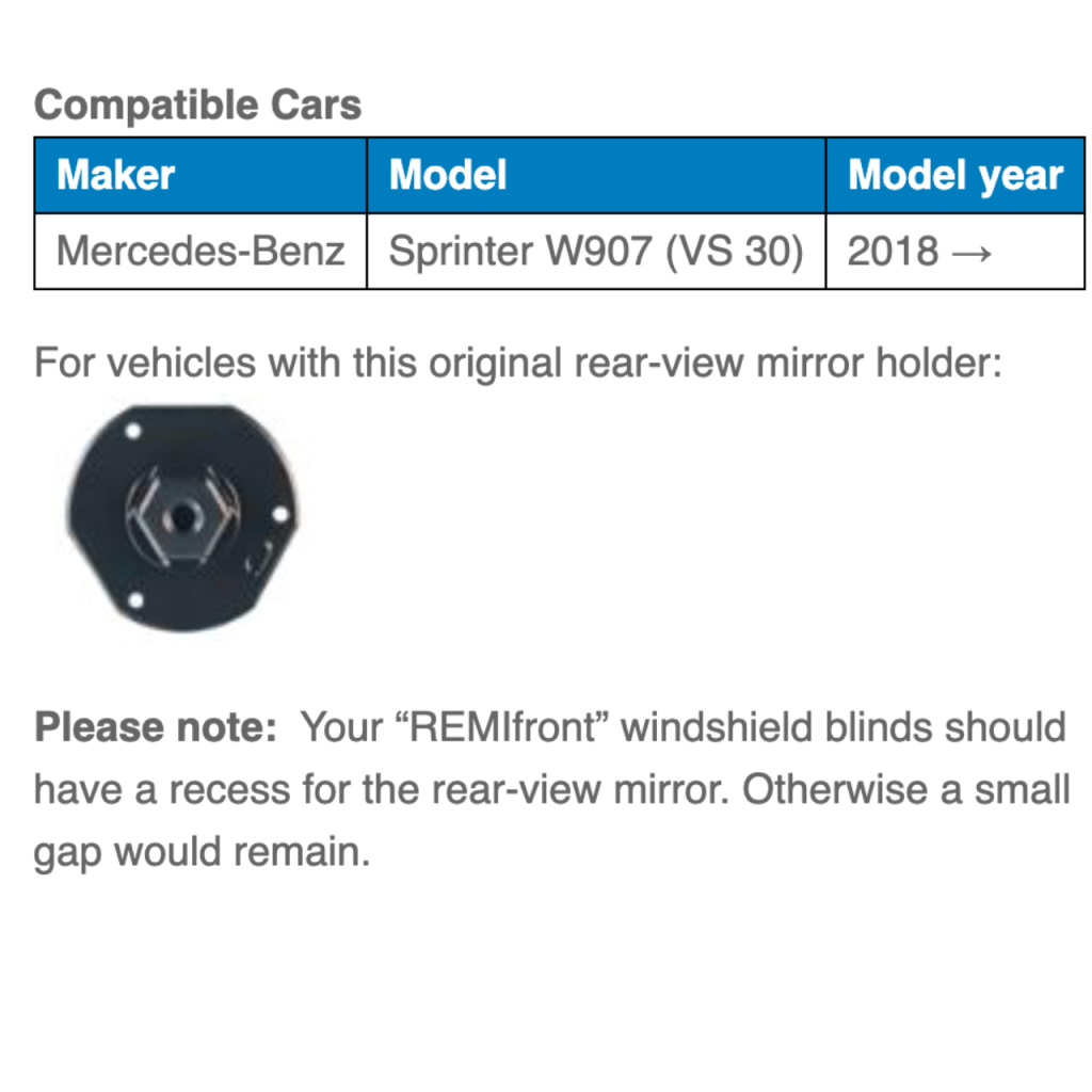 BBAtechniek - Alpine spiegelhouder Mercedes KTE-DME-B907 (1x)