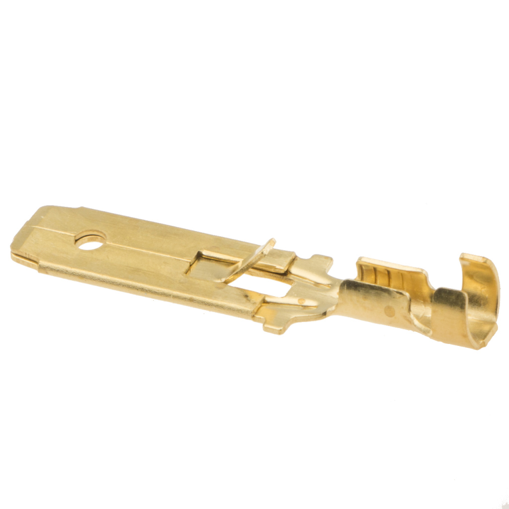 BBAtechniek - Vlaksteker messing 6.3 0.5-1.0mm² (100x)