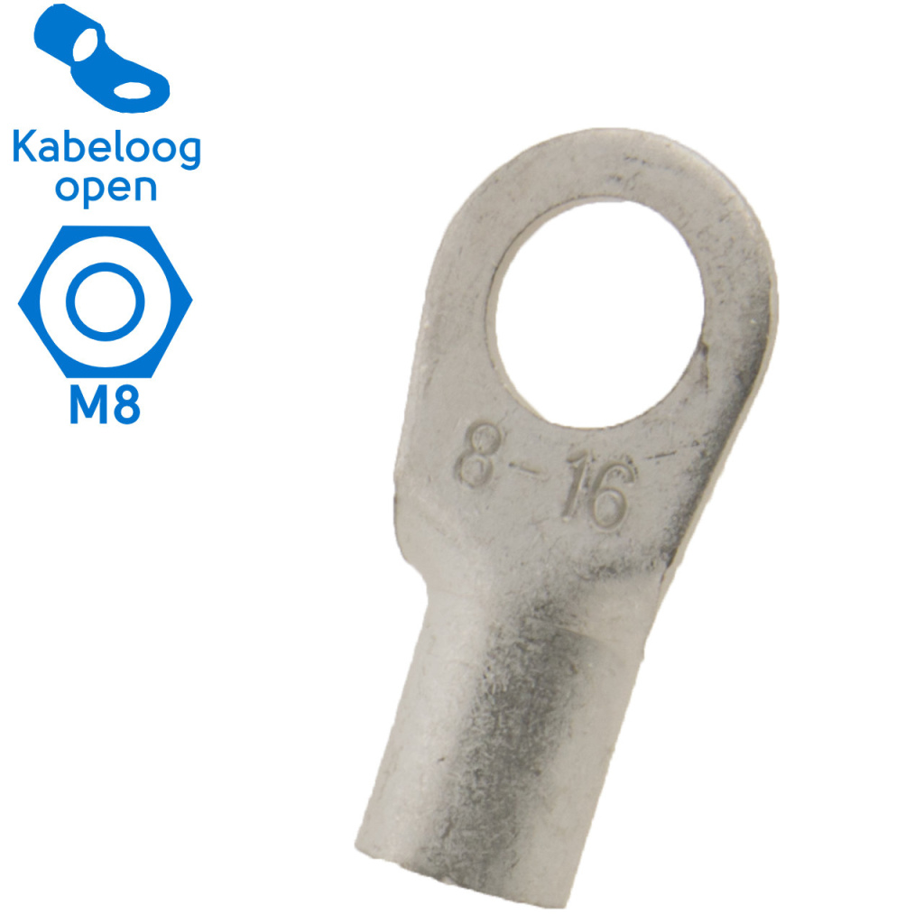 BBAtechniek - 16mm2 M8 open kabeloog (25x)
