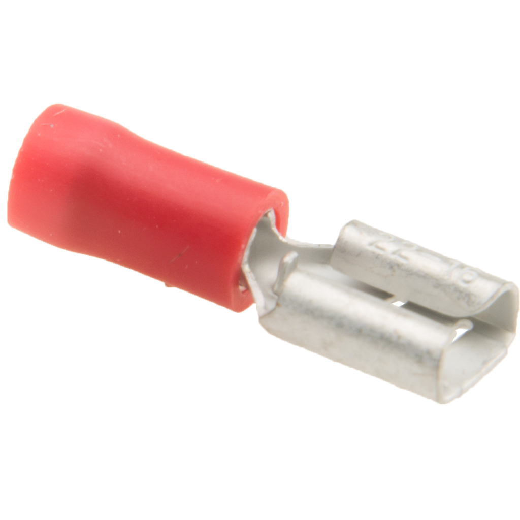 BBAtechniek - Vlakstekerhuls 6.3x0.8mm* rood (10x)