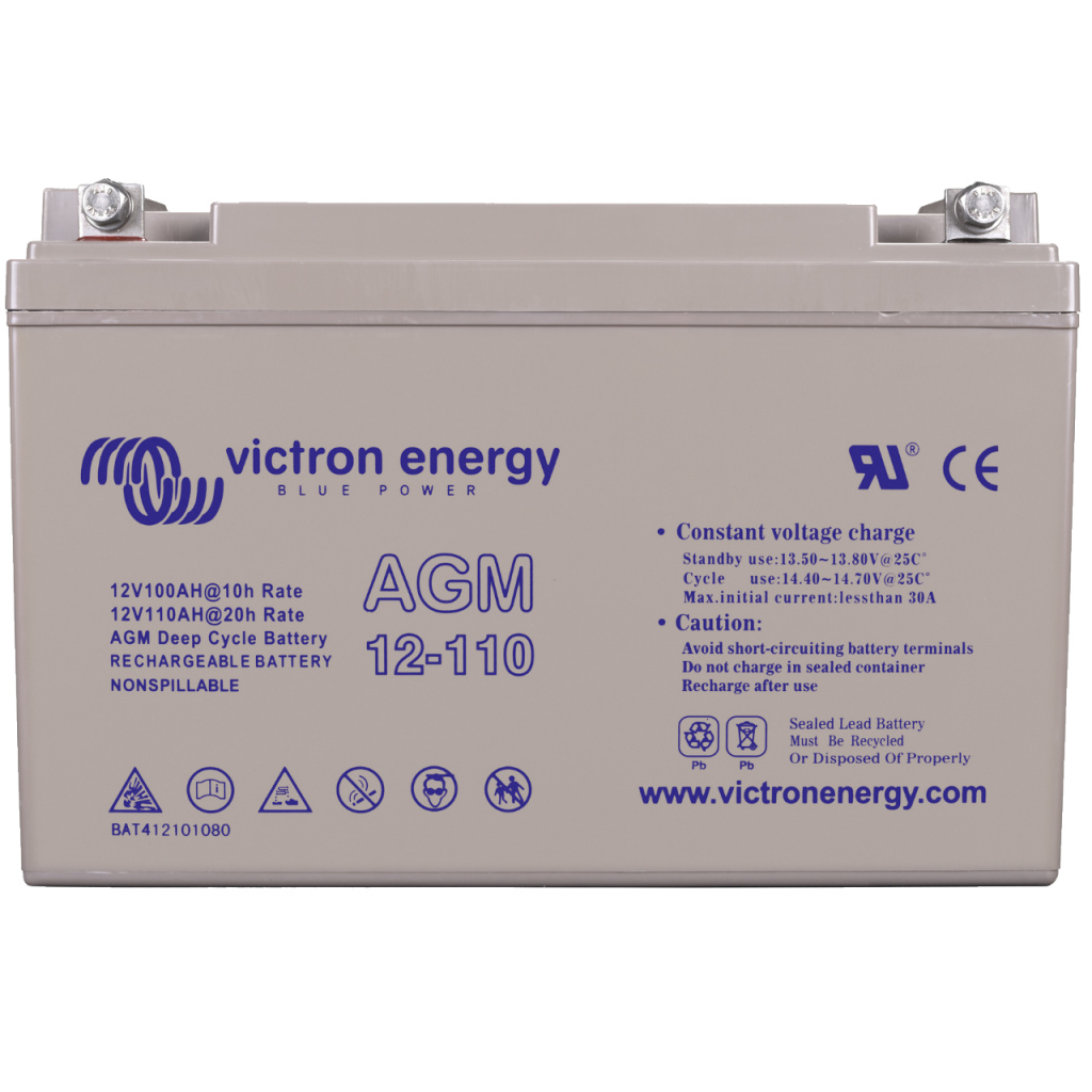 BBAtechniek - 12V 110Ah Victron AGM accu M8 (1x)