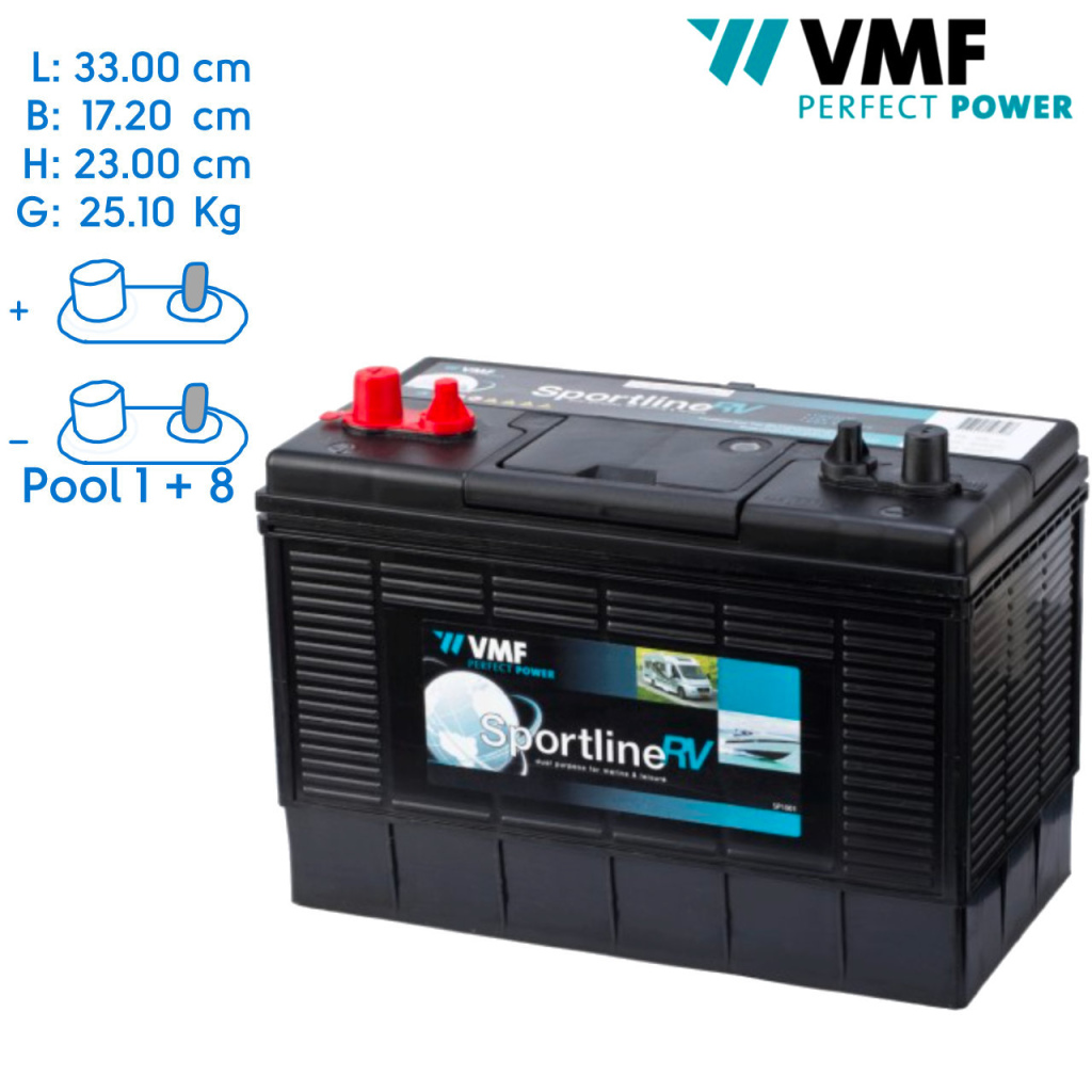 BBAtechniek - 12V 105Ah VMF Sportline semi-tractie accu (1x)