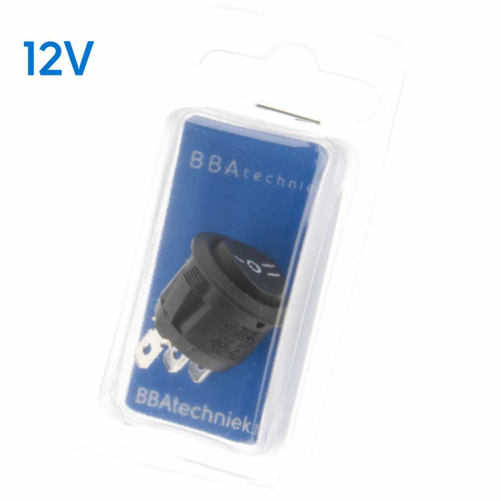 BBAtechniek - 12V 10A 3-polig on-off-on schakelaar (1x)