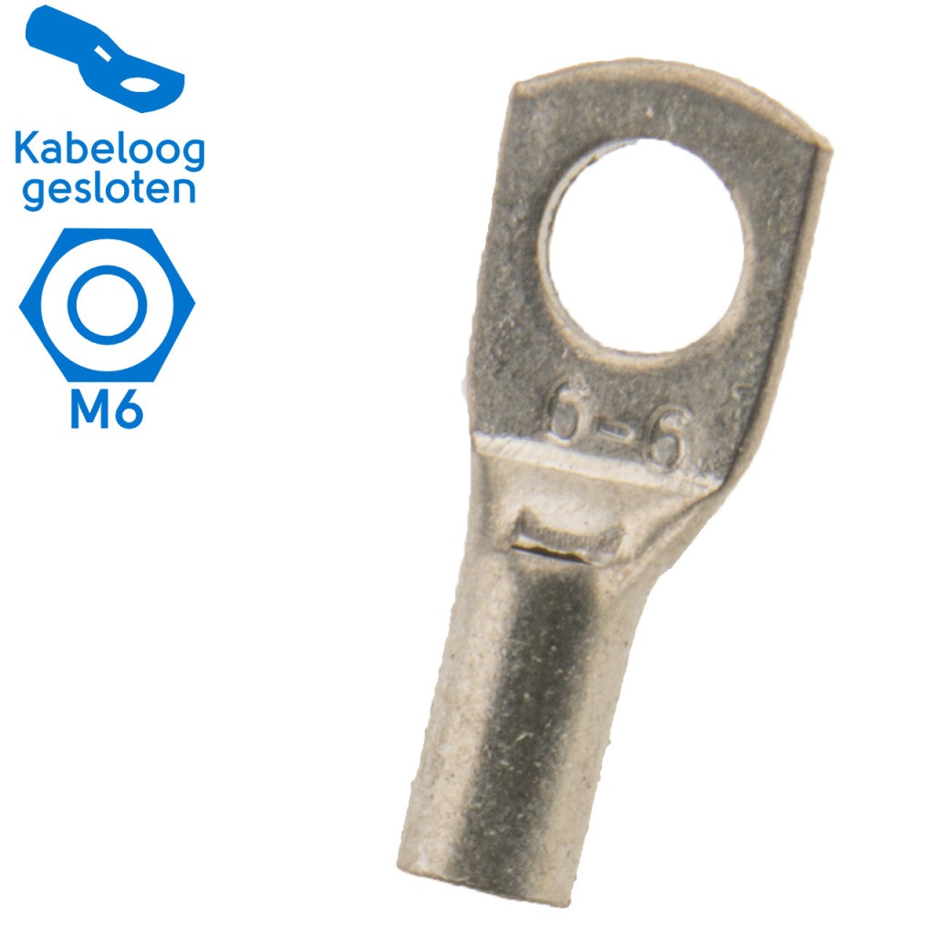BBAtechniek - 6mm² M6 gesloten kabeloog (50x)