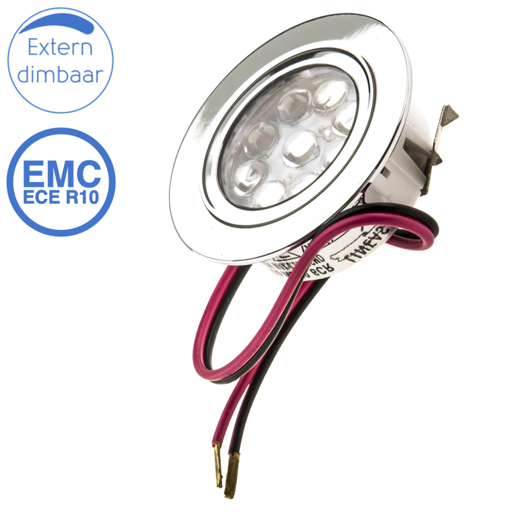 BBAtechniek - Incasso LED mini inbouwspot 12V 0.8W Ø45mm (1x)