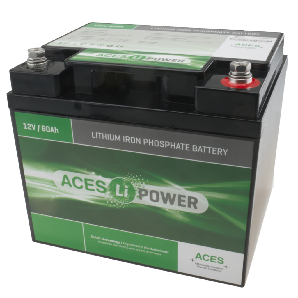 BBAtechniek - 12V 60Ah Aces Lithium accu + lader 20A (1x)