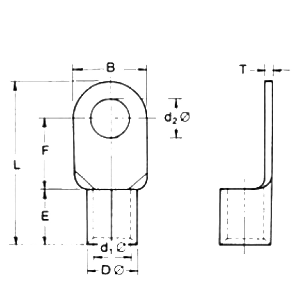BBAtechniek - 10mm2 M5 open kabeloog (25x)