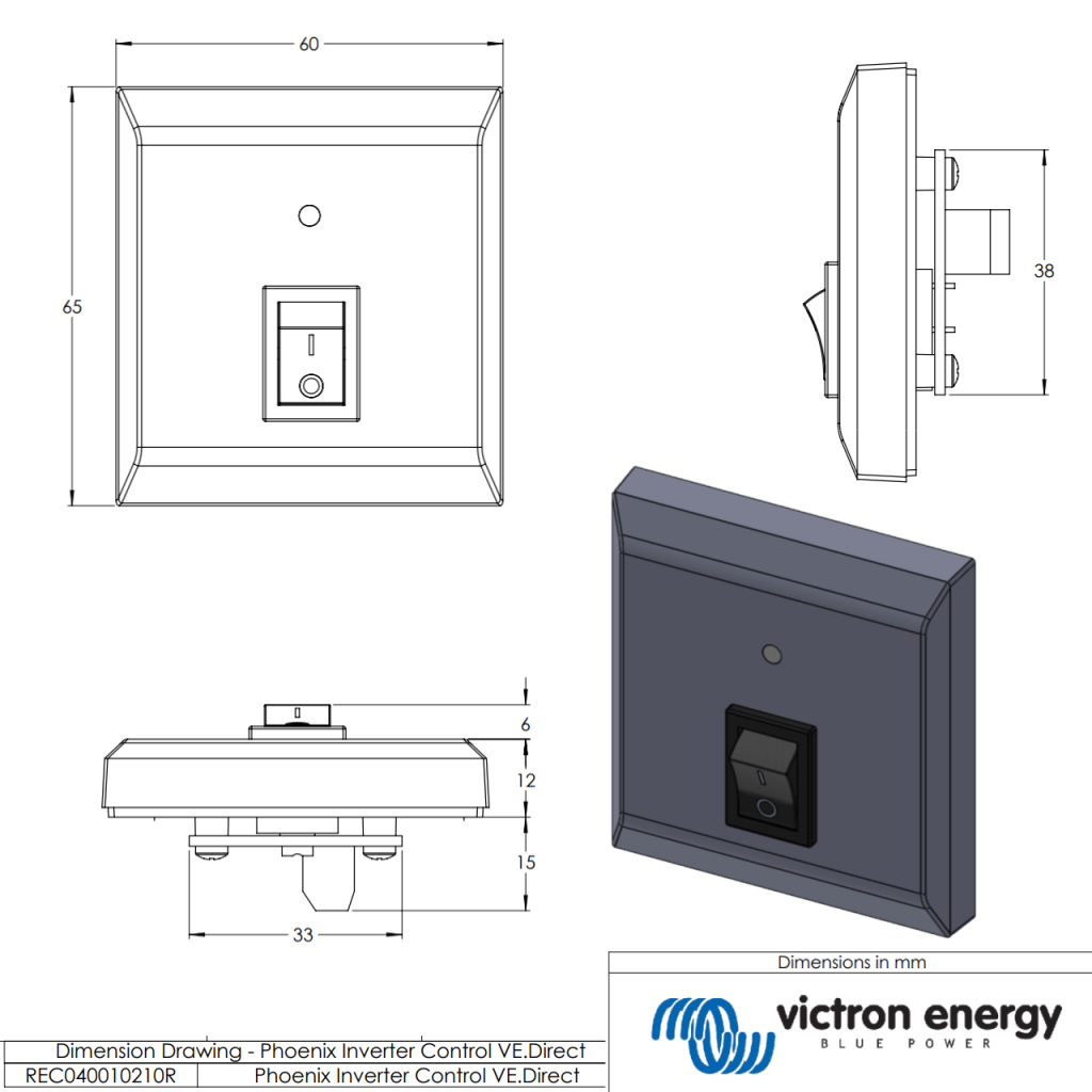 BBAtechniek - Victron Phoenix Inverter Control VE.Direct (1x)