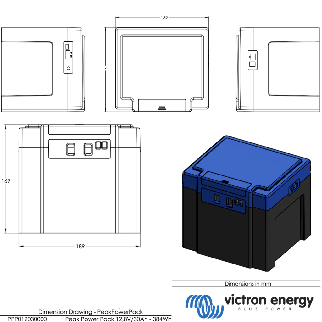 BBAtechniek - Victron Peak Power Pack 12.8V 30Ah - 384Wh (1x)