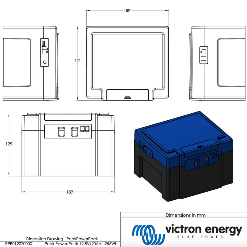 BBAtechniek - Victron Peak Power Pack 12.8V 20Ah 256Wh (1x) 